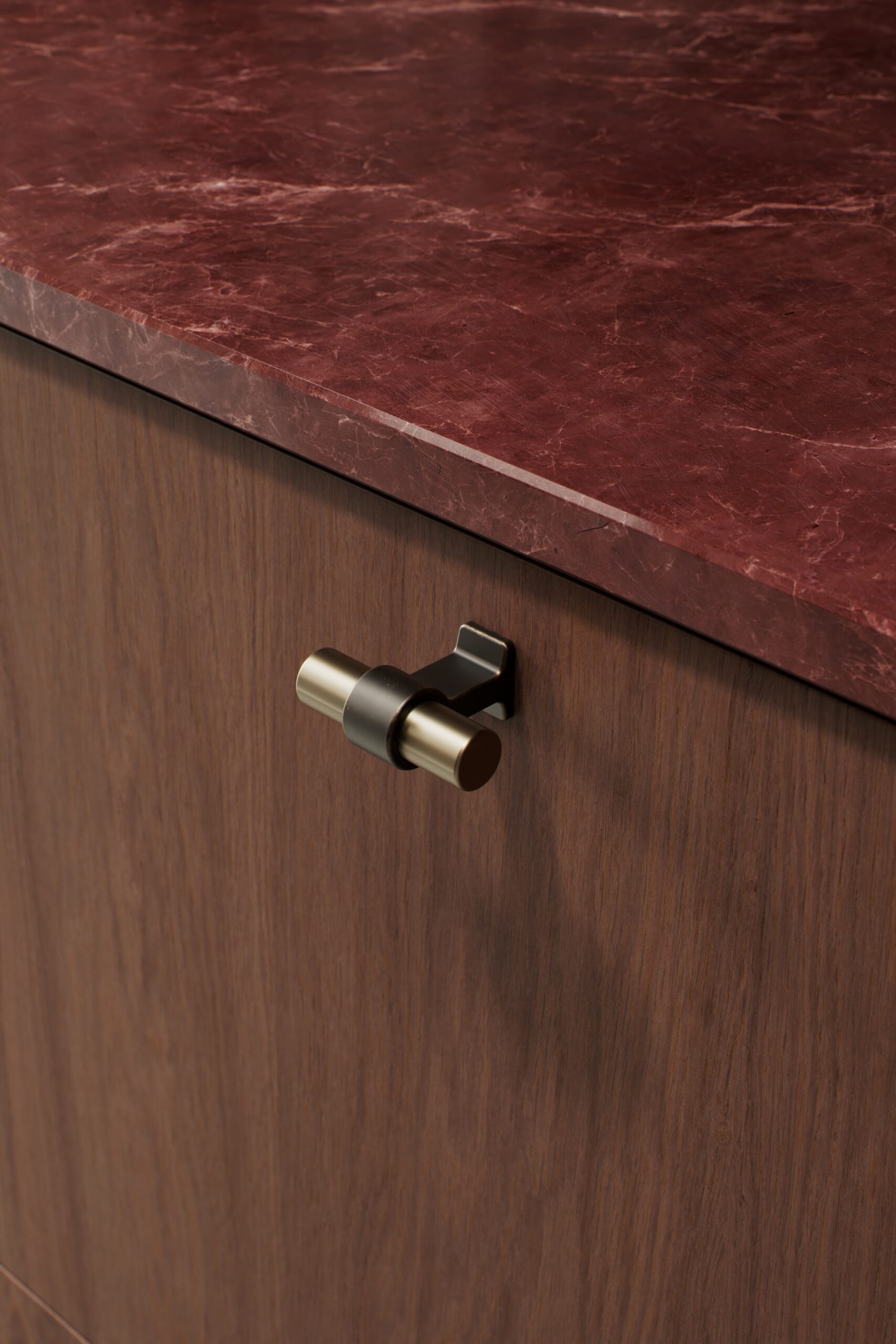 Antique Brown/Fine Brushed Brass
